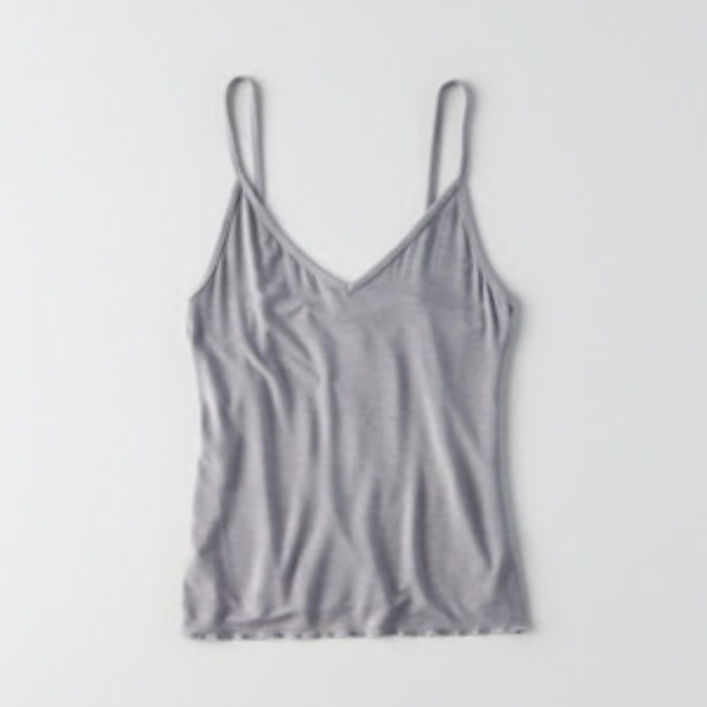Aerie Lettuce Hem Blue Cami – M (NWT)